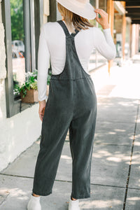 black denim jumpsuit overalls