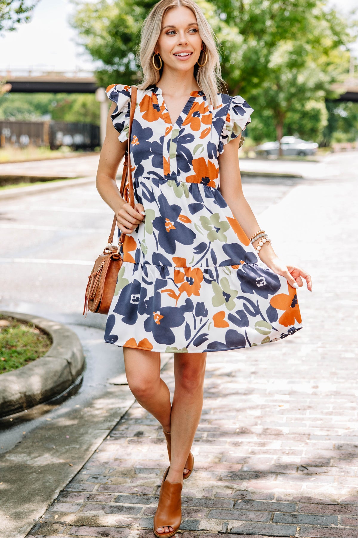 At This Time Olive Green Floral Dress – Shop the Mint