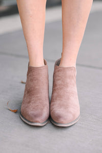Just Be Yourself Taupe Brown Booties