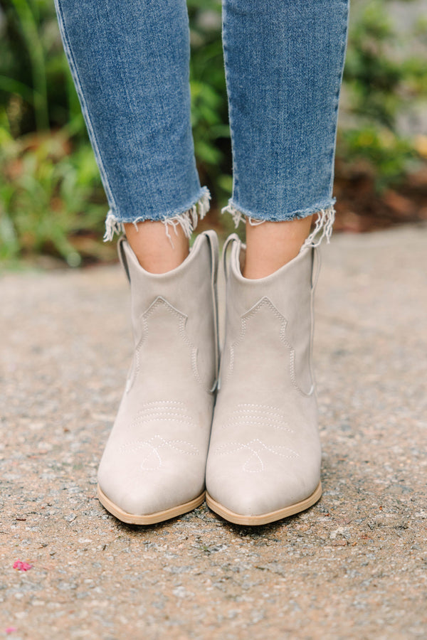 Cute gray boots best sale