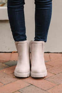 Word Of Mouth Taupe Brown Chelsea Boots
