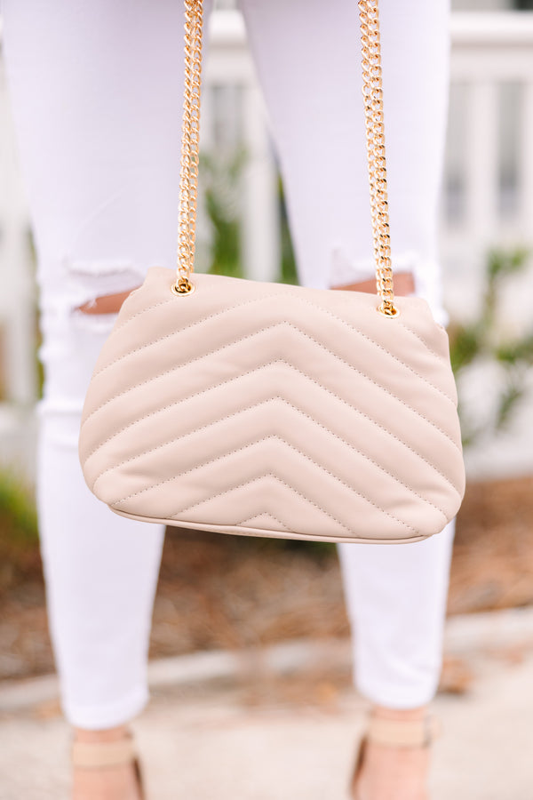 Everyone Knows Nude Quilted Purse