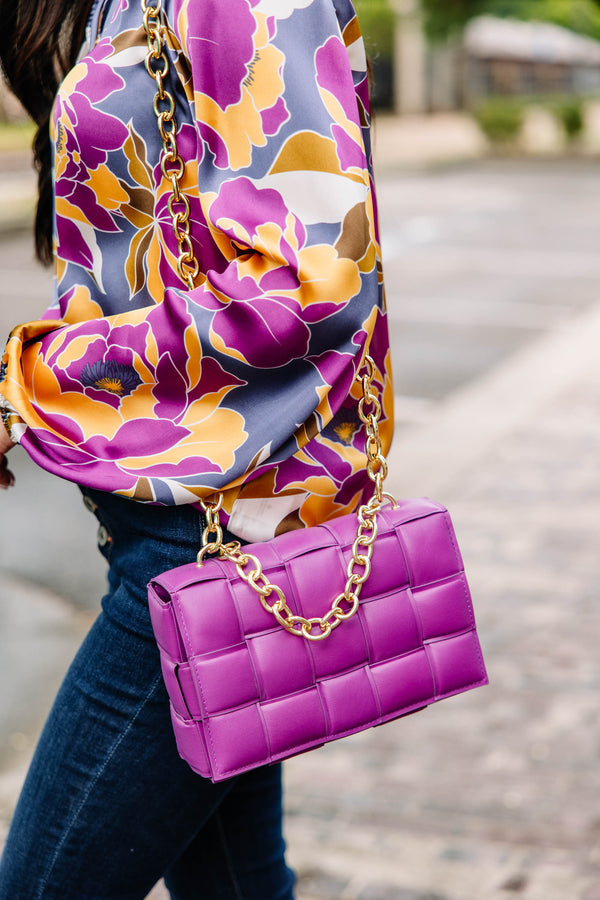 vibrant purple purse