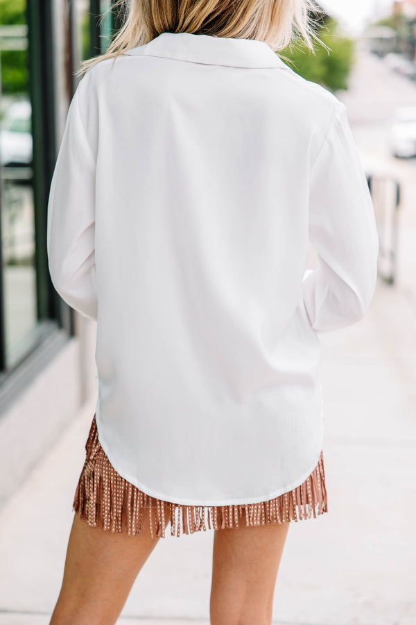 classic women's white blouse