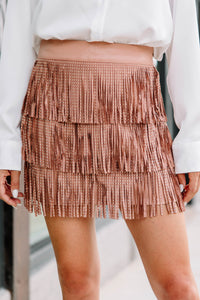 studded fringe skirt