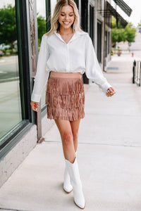 studded fringe skirt