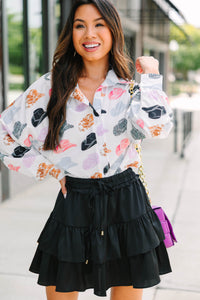 funky button down blouse