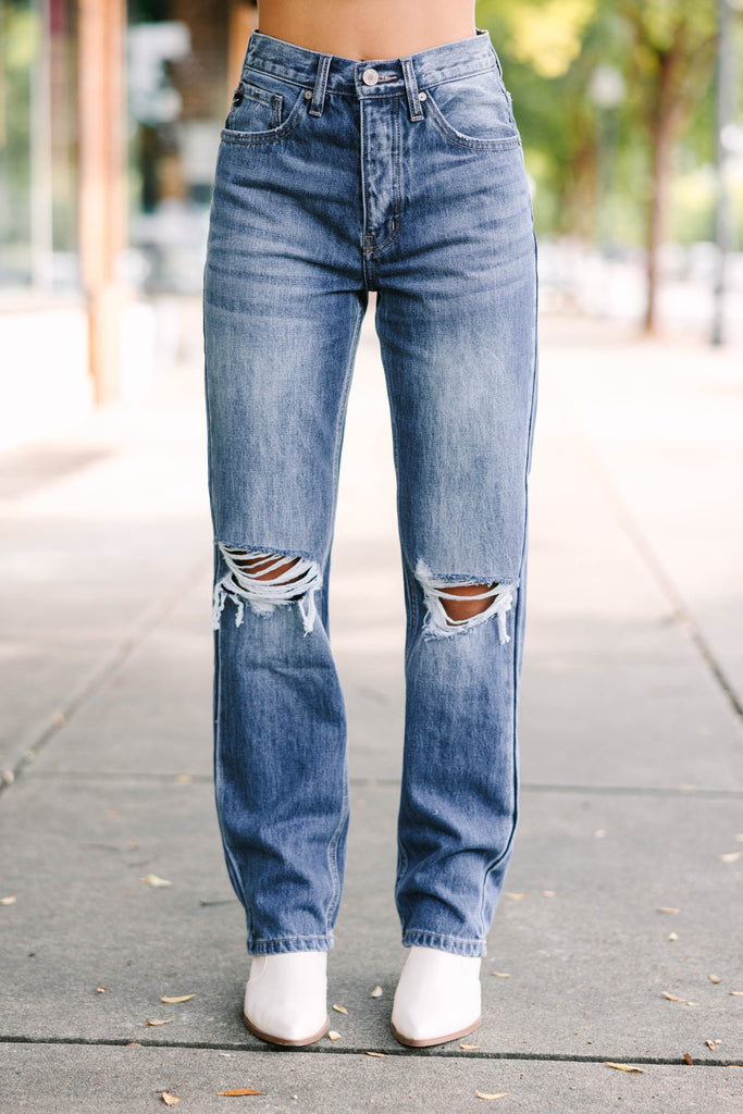 KanCan: Give Your All Medium Wash High Rise Boyfriend Jeans – Shop the Mint