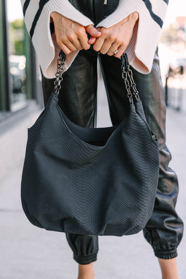 trendy textures black purse