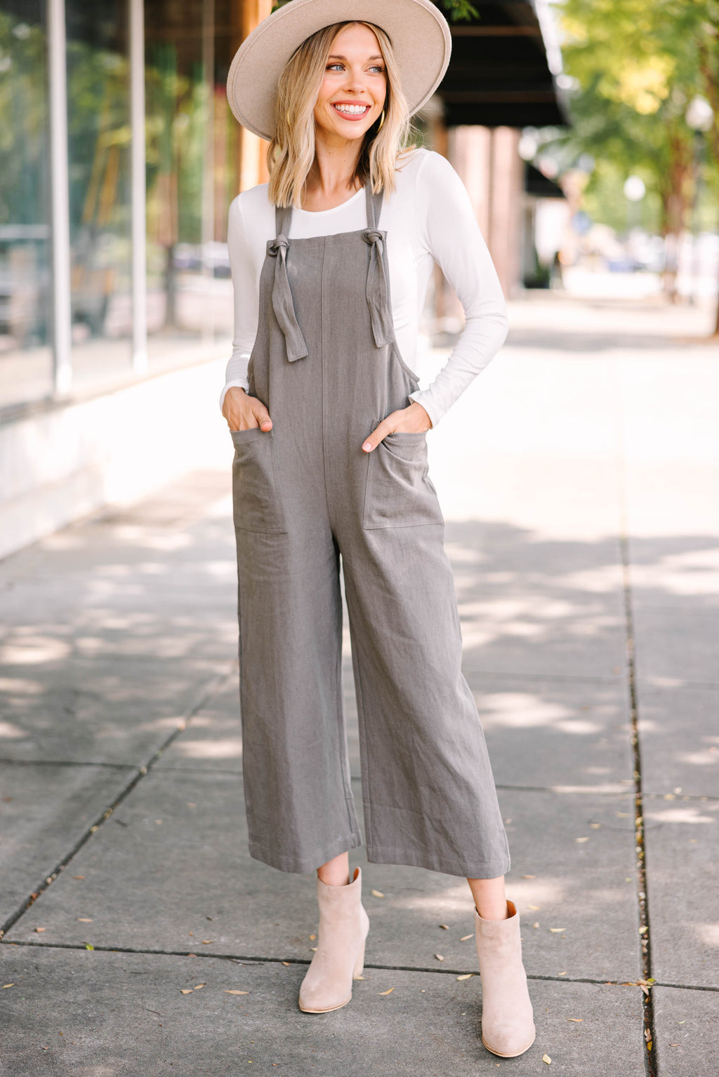 Charcoal hot sale gray jumpsuit