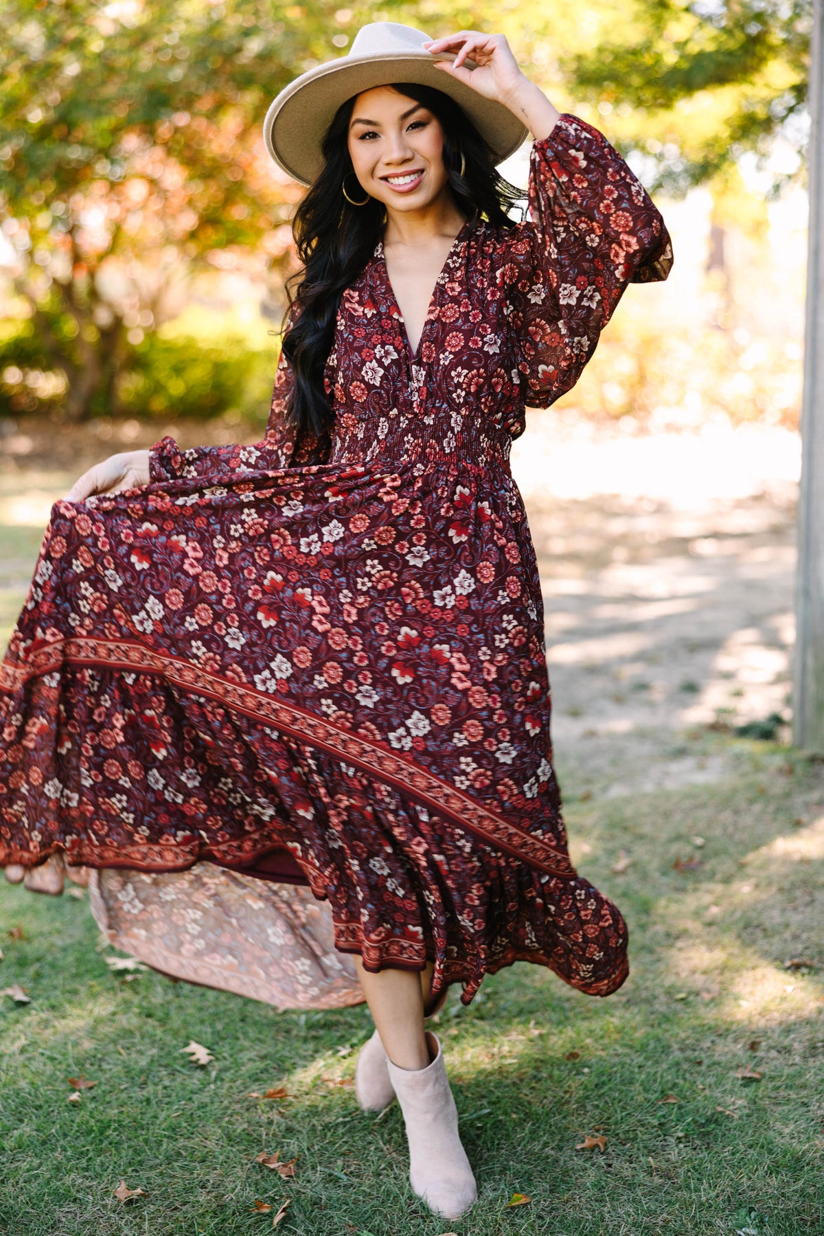 Living Your Best Life Brown Floral Maxi Dress – Shop the Mint