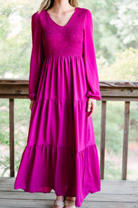 It's All For You Magenta Purple Tiered Maxi Dress – Shop the Mint