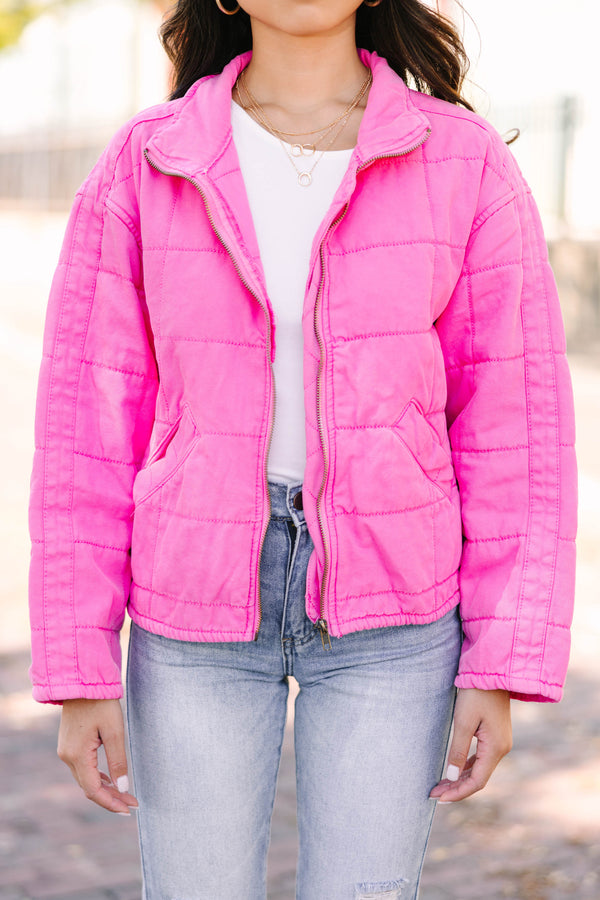It's Your Move Pink Quilted Jacket Shop the Mint