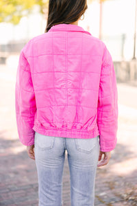 bright pink women's jacket