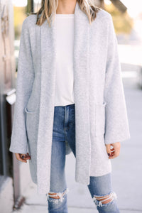 Your Own Way Heather Gray Cardigan