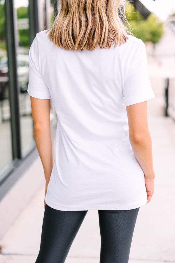 Let's Go Girls White Graphic Tee