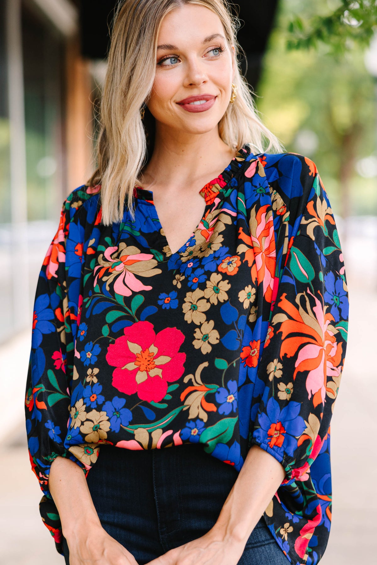 All The Love Black Floral Blouse – Shop the Mint