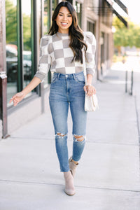 cute checkered sweater for women