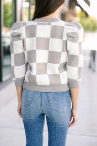 cute checkered sweater for women