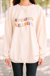 Spooky Season Natural Corded Graphic Sweatshirt