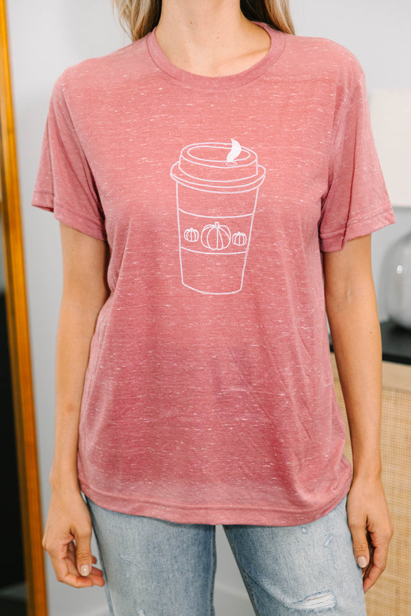 The Spice Of Life Coffee Marble Mauve Pink Graphic Tee