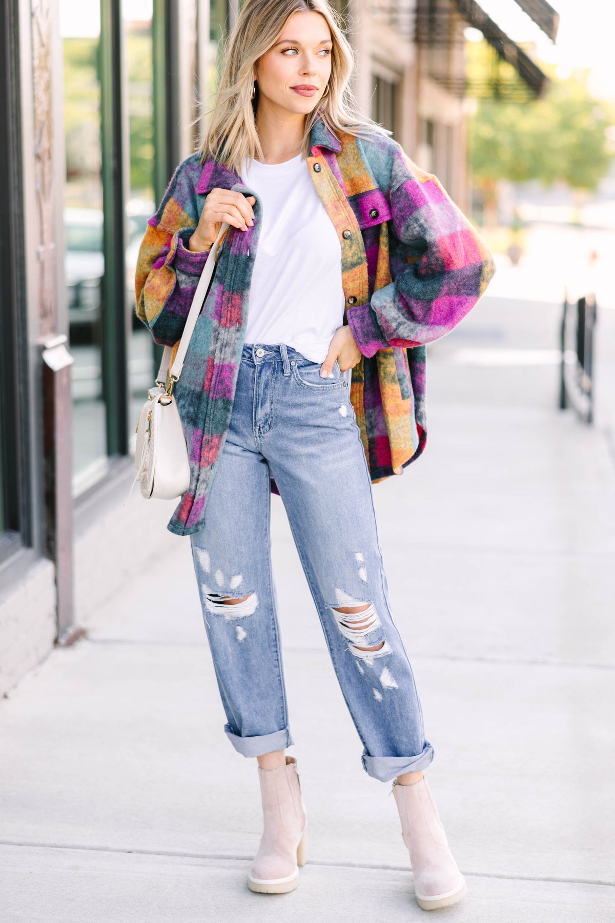 You've Got It Lavender Purple Plaid Shacket – Shop the Mint