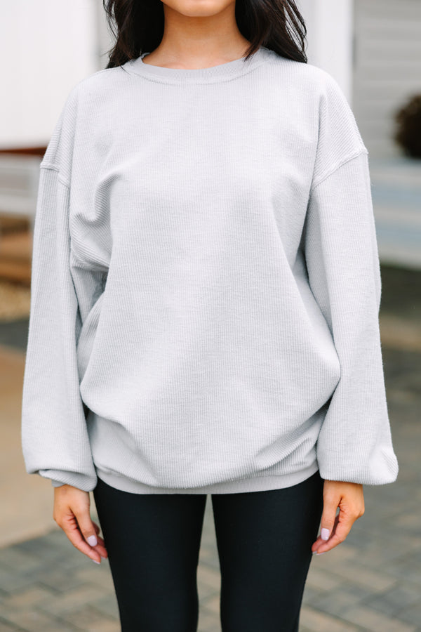 basic corded sweatshirt