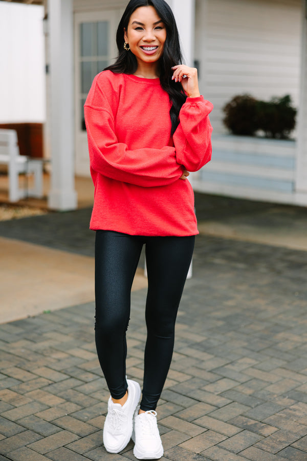 Get Together Red Corded Sweatshirt – Shop the Mint