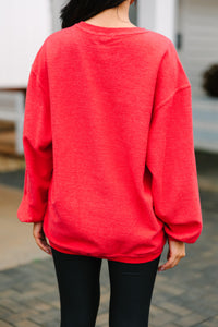 Get Together Red Corded Sweatshirt
