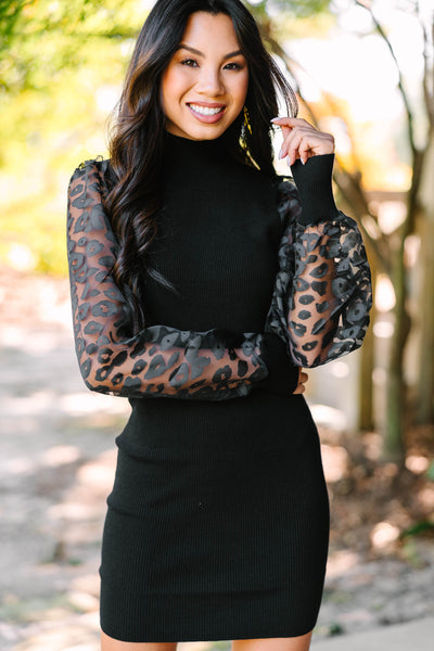 leopard print dress with black top underneath Where It All Begins Sleeve Sweater – Shop the Mint eternalspring-1406-1247 Purple Black Gothic Wedding zip closure Sweetheart neck COLOR:ECRU