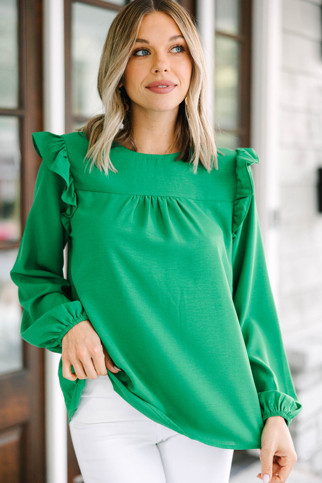 Ready to Shine Forest Green Sequin Blouse, Small - The Mint Julep Boutique | Women's Boutique Clothing
