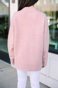 It Can Happen Pink Side Slit Sweater