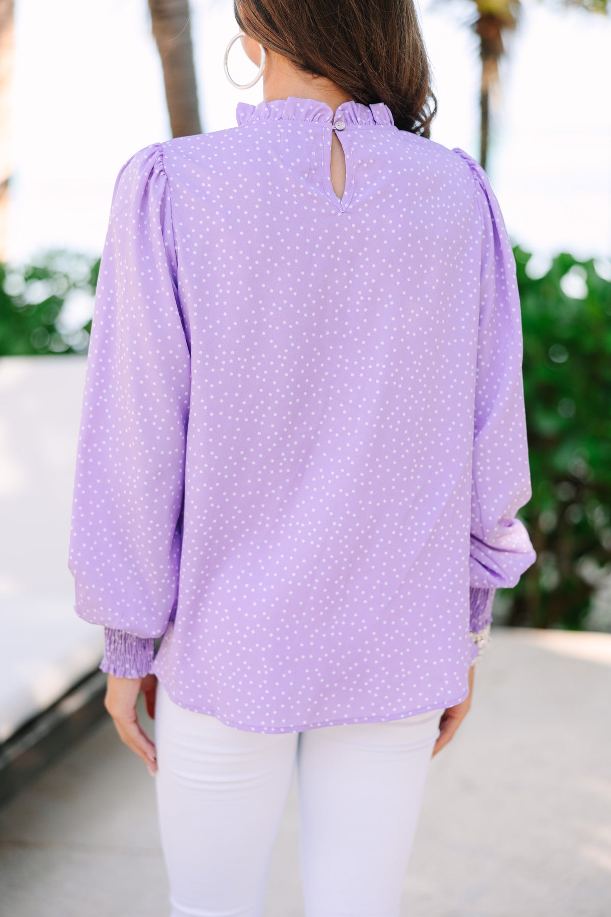 Can't Change Purple Polka Dot Blouse – Shop the Mint