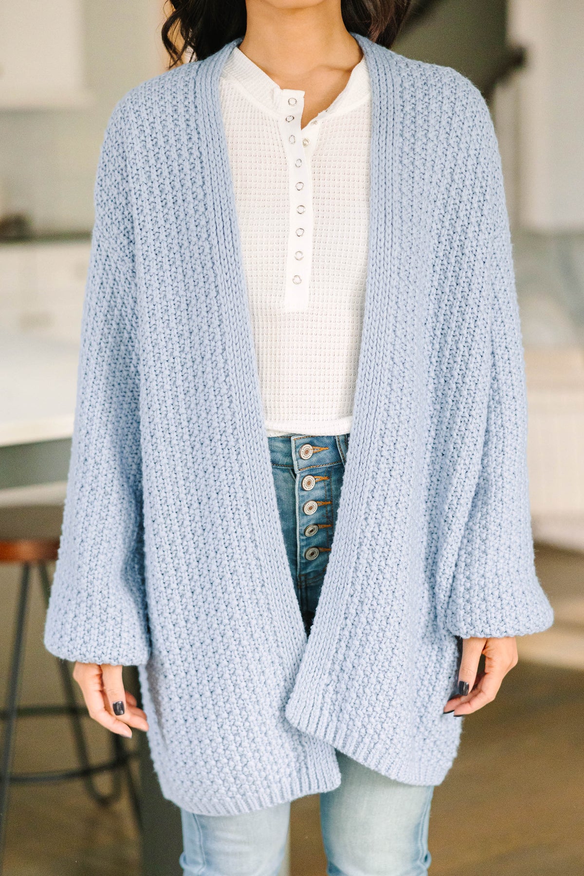 Face The Day Light Blue Cardigan Shop the Mint