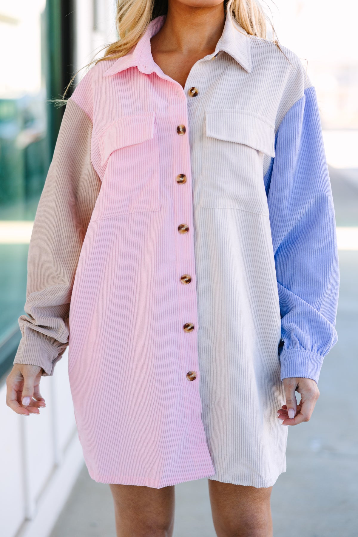 Pink Colorblock Tell Me Everything Pink Colorblock Dress – Shop the Mint