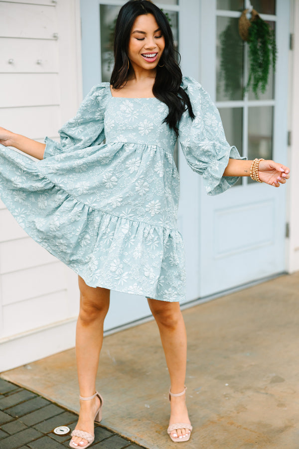 Think It Through Sage Green Babydoll Dress Shop the Mint Think It Through Sage Green Babydoll Dress Shop the Mint