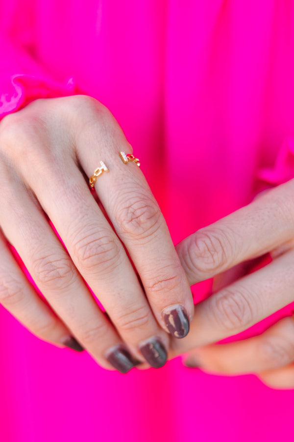 Take A Look Gold Adjustable Ring