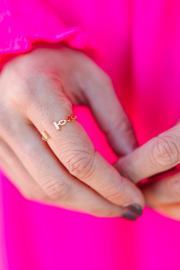 Take A Look Gold Adjustable Ring