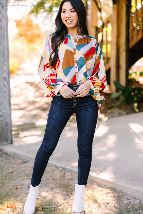 bold abstract blouse