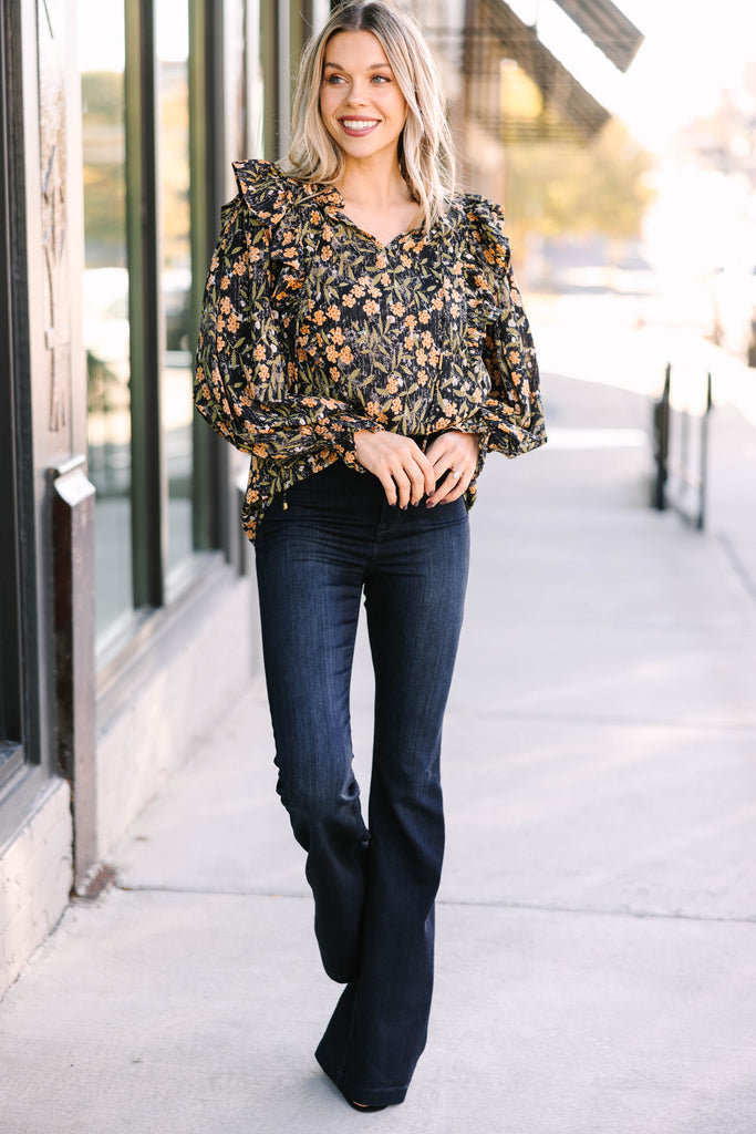 Need You More Black Floral Blouse – Shop The Mint