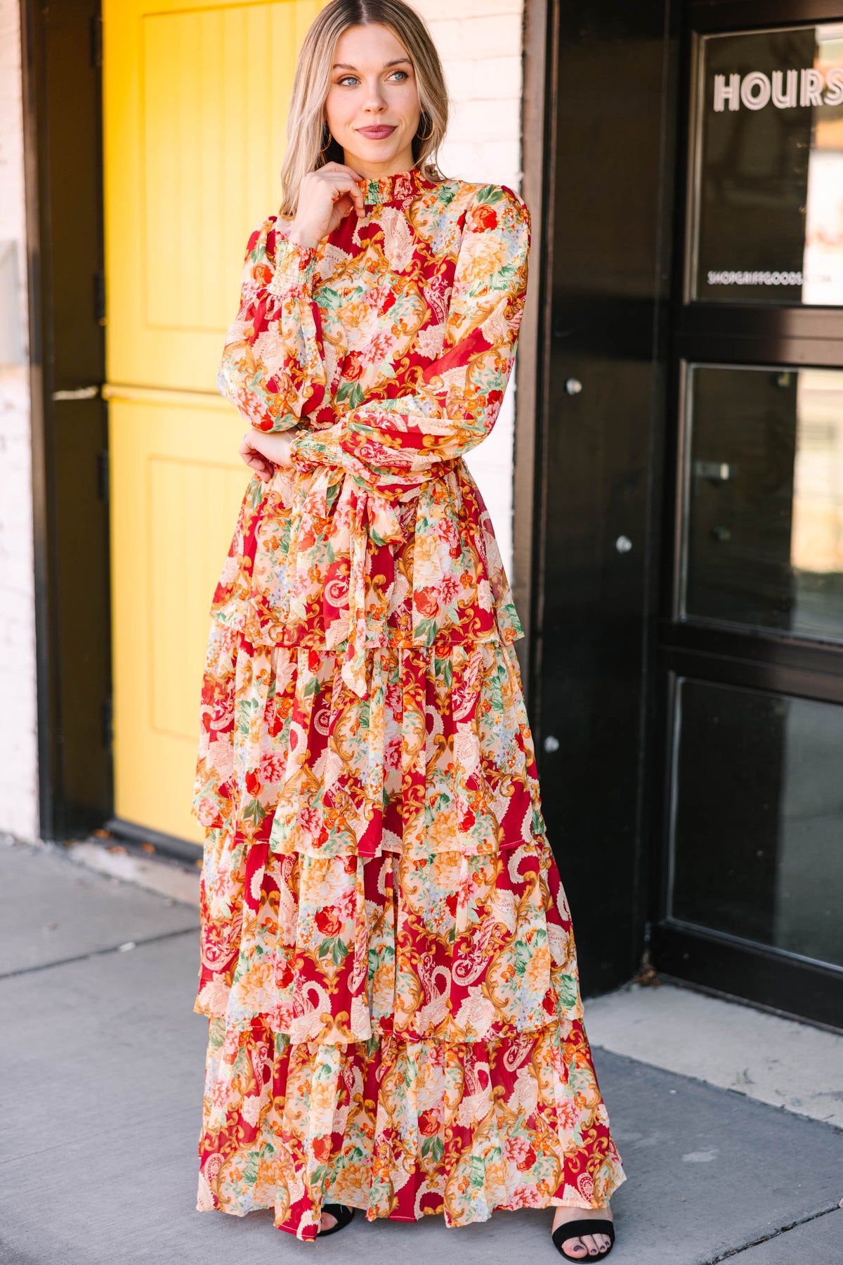 Dare To Dream Burgundy Red Floral Maxi Dress Shop the Mint