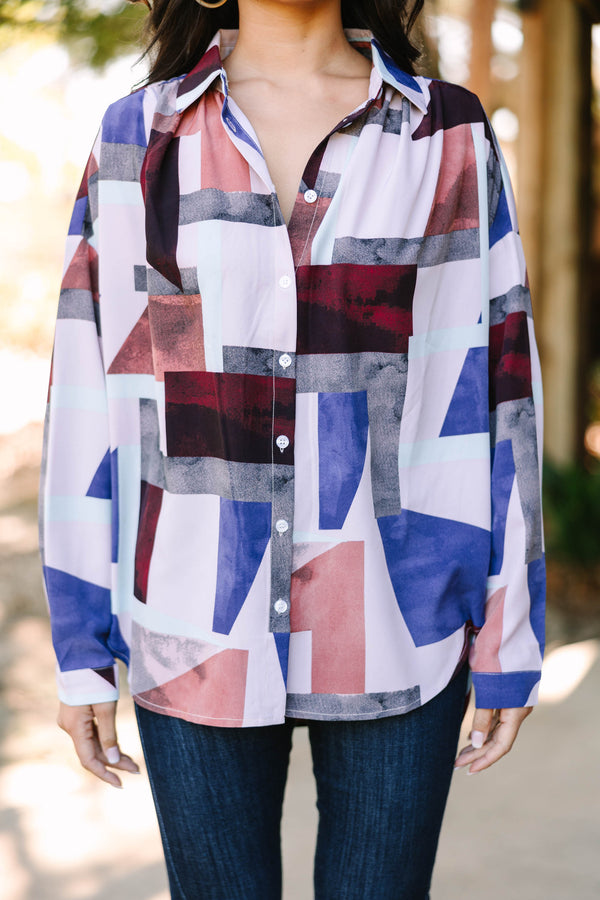 trendy abstract blouse