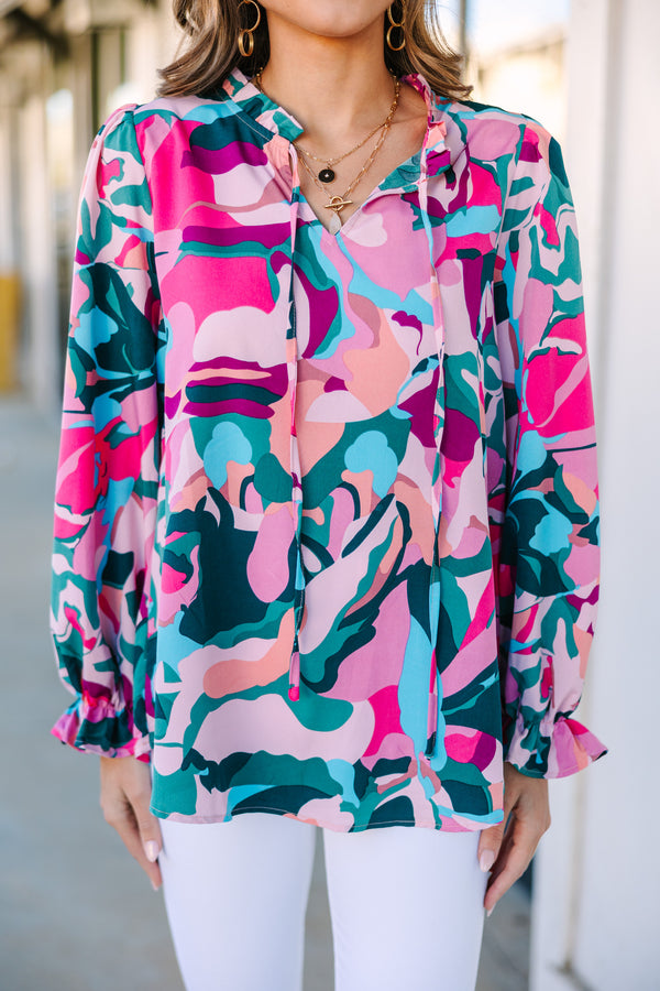 colorful abstract blouse