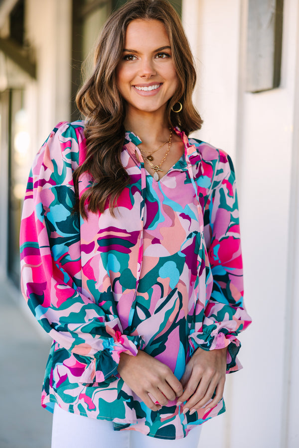 colorful abstract blouse