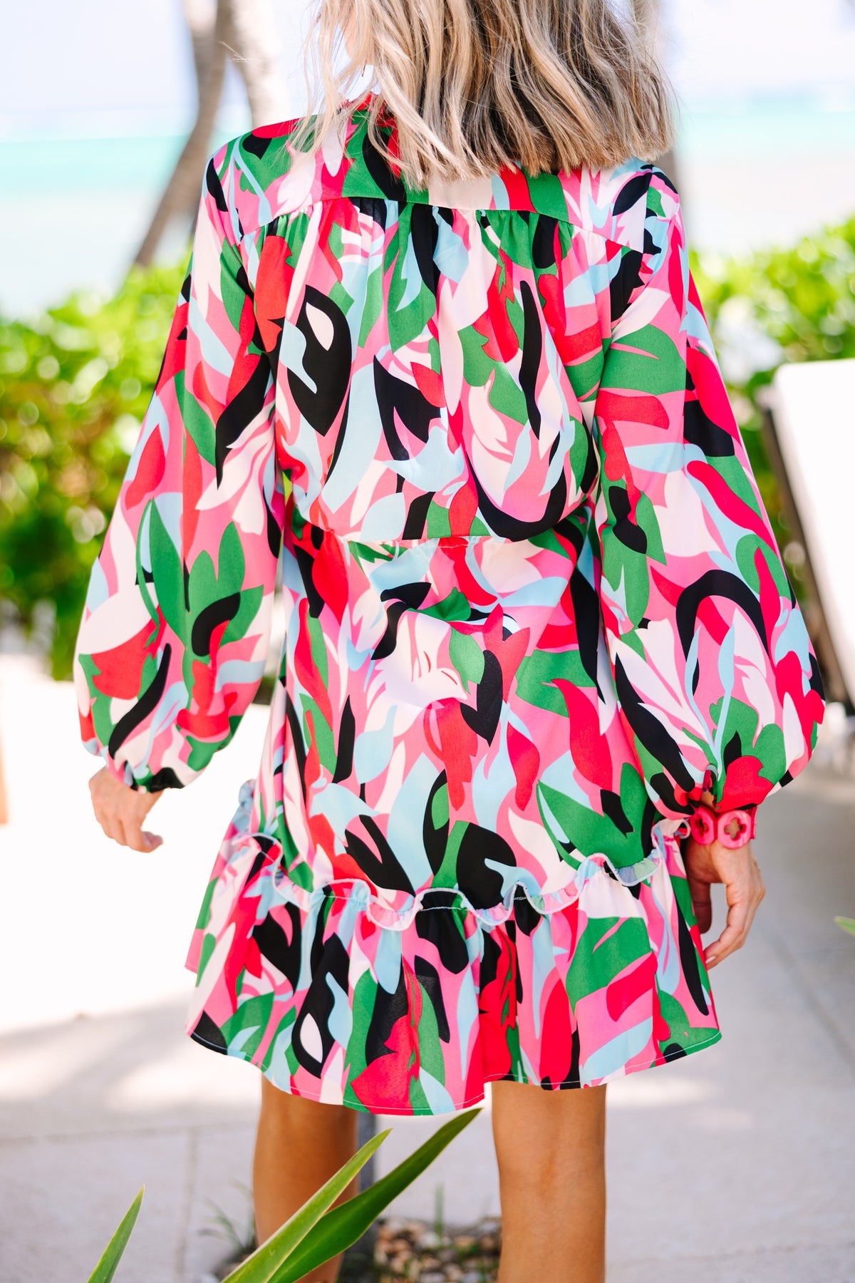green abstract print dress Kelly Green Abstract Print Maxi Dress - All Dresses