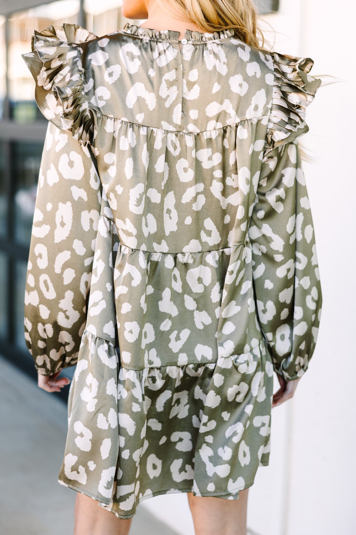 Go Along With It Sage Green Leopard Babydoll Dress – Shop the Mint
