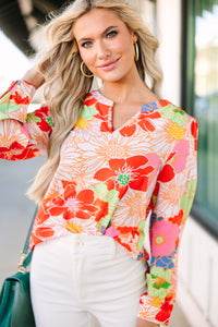All You Need Blush Pink Floral Blouse