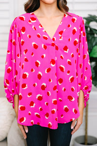 bold leopard blouse