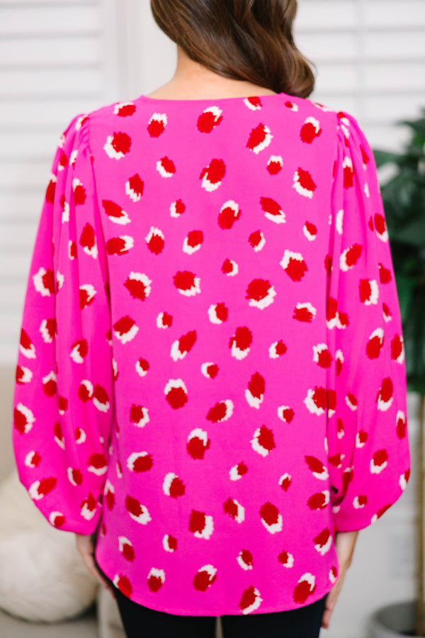 bold leopard blouse