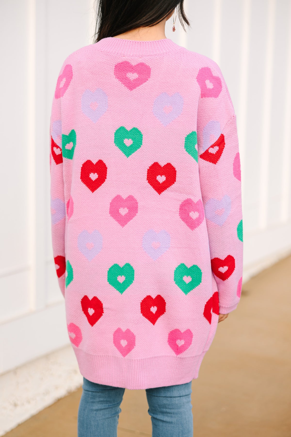 Moving On Pink Heart Cardigan Shop the Mint